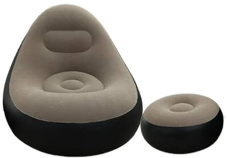 Aufblasbares Sofa im Freien, aufblasbarer Loungesessel - Tragbares Air Recliner Sofa | Faltbares aufblasbares Sofa mit Fußstütze Hocker, Innen- und Außenmöbel