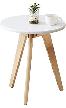 Runde Beistelltische, Coffee-Shop-Beistelltische, Couchtisch, Balkon-Loungetisch, Terrasse, Nachmittagsteetisch, MDF-Platte (A 60 * 60 * 70 cm)