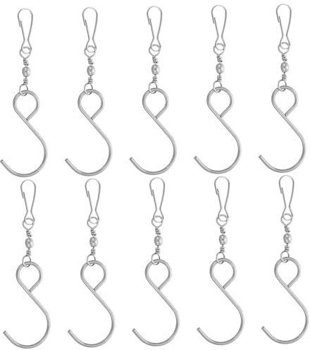 RORPOIR 10stücke Drehklammern Für Windspiele Rotierende Selbstdrehende Aufhänger Ersatz-haken Für Spinner Display-haken Für Außendekor Mobile Drehhaken Windspiel-ersatzteile Robuste
