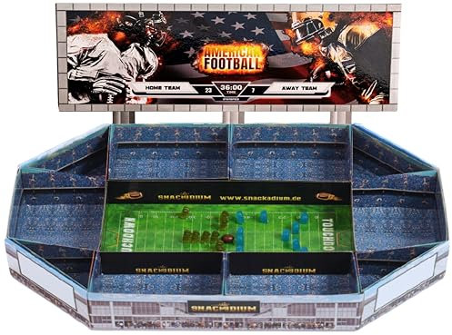 Das SNACKADIUM für spannende Footballabende/Snackstadion für echte Footballfans/Super Bowl - American Football Snack Stadion (Blau)