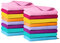 DIVINE GENIUS Happy Rainbow - Pack 16 bayetas de Microfibra reciclada Super absorbentes Lavables y Resistentes para Cocina Secado rápido sostenibles Trapos 38x36 cm