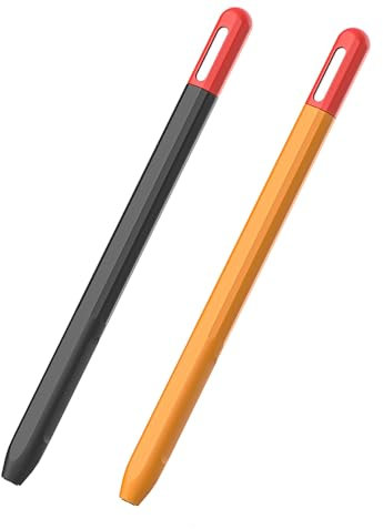 ARFUKA 2 Stück Silikon Hülle Pencil Halter Kompatibel mit Apple Pencil Pro Stifthüllenhalter Griffhalterung mit 2 Spitzenabdeckung für Stylus Pen