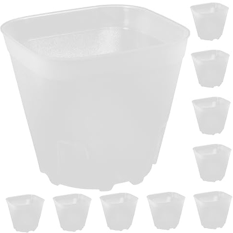 CIYODO 10stücke Pflanztopf Mit Drainagelöchern Anzuchttopf Für Pflanzen Topf Mit Deckel Für Gartendekoration Setzlingstopf Mit Feuchtigkeitsabdeckung Für Heimgarten Und Garten