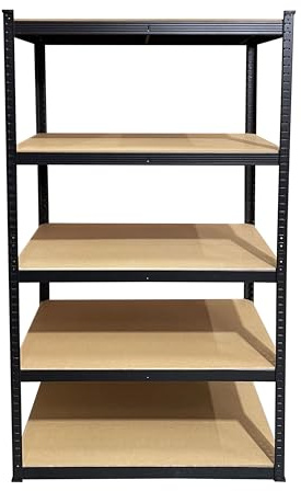 QUICK STAR Schwerlast Lagerregal 90x45x180cm 5 Böden Standregal für Garage Werkstatt Haushalt Keller