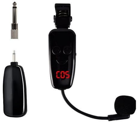 Drahtloses Saxophon Mikrofon Schwarz Uhf 550-850mhz 50m | Instrumentenmikrofonsystem, Frequenzgang 50hz-16khz, Laufzeit 6h, Kunststoffgehäuse, Mehrgruppenbetrieb