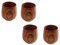 OFFSCH 4 Piezas Taza de Madera Natural de Bebidas Vaso Multifuncional Térmico Aislante y Práctico Café y Sopa Uso Diario