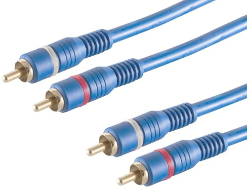 1aTTack.de 1x 5m - Cinchkabel mit Remoteleitung 2 Cinchstecker auf 2 Cinchstecker Audio Verbindungskabel Vergoldete Kontakte Vergossene Stecker für Auto HiFi Verstärker