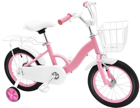 JJsdwin Kinderfahrrad, 14-Zoll-Fahrrad, Balance und Pedal Lernfahrrad für Kinder ab 3 Jahren, Tragfähigkeit 25kg, Höhenverstellbares Kissen 10cm