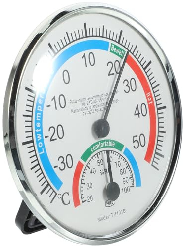 Luxshiny Temperatur und Hygrometer 2 In 1 mit Wetterfestem ABS Gehäuse Wandmontage für Garten Wohnzimmer und Babyzimmer Präzise Innen und Außenmessung von Luftfeuchtigkeit und Temperatur