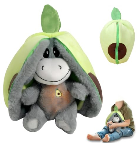 Dhqkqg Atmendes Kuscheltier, Atmendes Kuscheltier Esel, kuscheltiers mit Atembewegung, Schlummer kuscheltiers mit 4 Atemmodi, zum Kuscheln und Spielen, Geschenke für Freunde & Familie