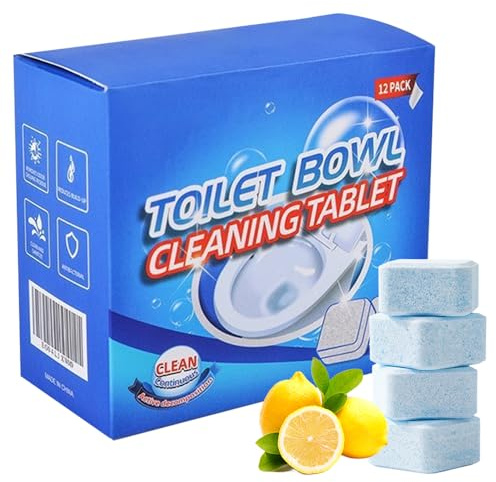 Powerful Toilet Bowl Cleaner Tablets, Toilets Limescale Remover Heavy Duty, Fizzy Foam Toilet-Cleaner, Strong Toilets Cleaning for Stains, Tablet ToiletsFreshener, Toilet-Cleaning (1Pcs)