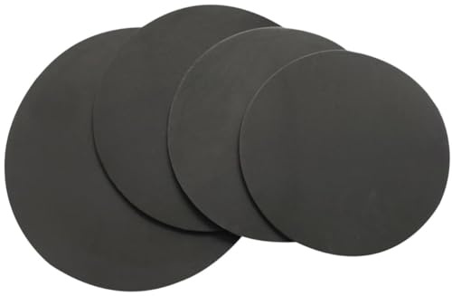 Übungs Drumpad für Schlagzeug 4 Stück 12-13-14-16 Zoll Schwarz | Foams, Wiederverwendbar und Schnell Aufsetzbar, für Zuhause, Proberaum und Schüler