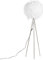 Qazqa - Modern Stehleuchte I Stehlampe I Standleuchte I Lampe I Leuchte im Landhausstil Stahl I Silber I nickel matt mit Weiß - Feather I Wohnzimmer I Schlafzimmer - Stahl Rund - LED geeignet E27
