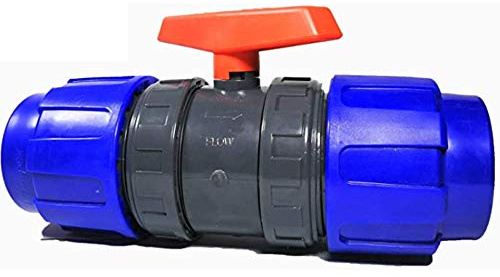 Todo Cultivo Valvula tuberia Polietileno Esfera de 75mm PN-16 (Llave de Paso 2.5 Pulgadas)