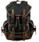 Mens Waxed Canvas Rucksack Leder Rucksack für Männer Wax Leather Rucksäcke Travel Vintage Bookbag mit Laptopfach Rustikal Large Waterproof,Schwarz
