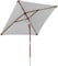 anndora Sonnenschirm 200x200cm Holz Streben mit Dreh-Kipp-Mechanismus 2x2 m eckig Hellgrau