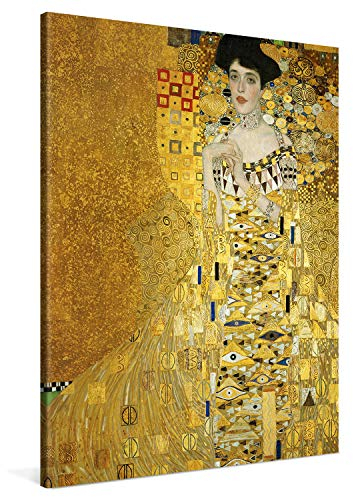 PICANOVA – Portrait of Adele Bloch-Bauer 75x100cm – Premium Leinwanddruck – Kunstdruck Auf 2cm Holz-Keilrahmen Für Schlaf- Und Wohnzimmer – Kollektion Gustav Klimt