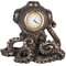 Tischuhr Steampunk Krake Kaminuhr Taucherhelm Uhr Tintenfisch Figur Braun 13cm wu76760a1 Palazzo Exklusiv