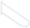 Metall-Handlauf Handlaufbügel Haltebügel Treppenbügel Haltegriff Stützgriff - für Treppen Treppenhaus Treppengeländer Eingang Pool Haus Garten Toilette (Länge - 50 cm, Weiß)