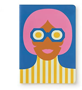 Olimpia Zagnoli Blue Midsized Sewn Lined Notebook