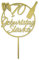 Geburtstag Cake Topper mit Namen und Zahl - Cake Topper aus Holz - personalisierter Tortenstecker zum Geburtstag - Tortenstecker mit Name (Gold, Zahl + Name)