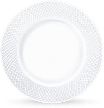 Wilmax - Assiettes - 2 pièces - Ø 25,5 cm - plates en porcelaine blanche - table - Lavables au lave-vaisselle - Assiettes à petit-déjeuner, à dessert - Emballées dans un coffret cadeau