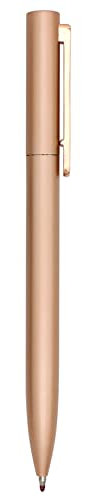 Gullor Simple Style Metal Retractable Ballpoint Pen, Medium Point Black Ink, Rose Gold