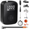 Tyre Inflator Portable 150 PSI Electric Air Compressor Mini Air Tyre Pump Rechargeable Cordless with Digital Gauge, LED Light and 3 Valve Adaptors for Car, Motorbike, Bike, Ball and Inflatables