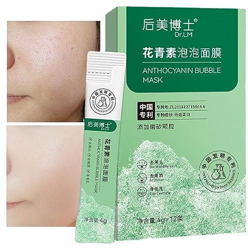 Bubble Skincare - Purifying Anthocyanin Bubble Face Sheet | Bubble Purifying Clay Mud, Skin Care for Facial Oil Control, Cleansing Pores, Soothe Pw tools