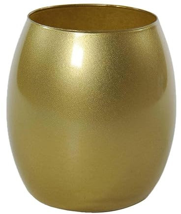 Fade Set 6 bicchieri d'acqua natalizi in vetro gold oro satinato decorato a mano KRISTOFF 530 ml D7,5xh10 cm