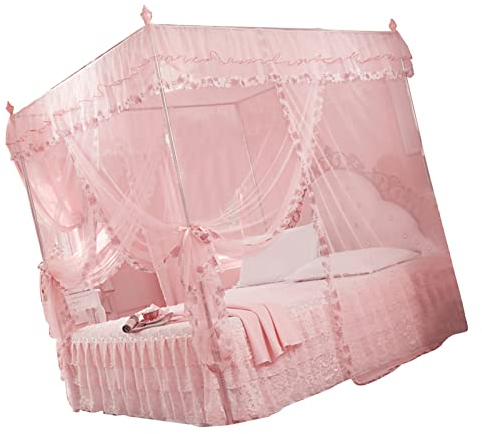 Cryfokt Zanzariera, Baldacchino Letto a 3 Laterale Öffnungen, Waschbecken Im Anwesen, EIN Quattro Angoli, per la Casa, per la Camera da Letto (150 * 200 * 200)