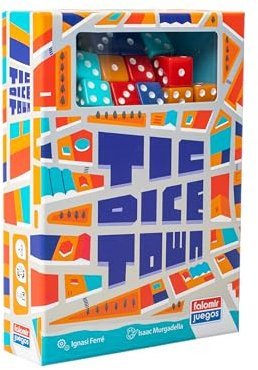 Falomir Tic Dice Town | Mathe-Spiel für Wettkampf | für 2 bis 4 Spieler (Alter 8+)