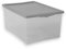 BELLI E FORTI Contenitori in Plastica con Coperchio Box L, Grigio, Ideali per Vestiti e come Portaoggetti, Adatti per Armadi e Garage, 55x39x25 cm