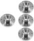 jojofuny 4pcs Lathe Chuck Faceplate Adapter for Woodworking Lathe Steel Flange Plate Faceplate Chuck for Secure Woodturning Projects Compatible