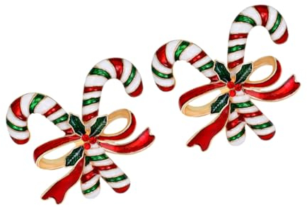 SAFIGLE 2st Spazierstock Geformte Brosche Damenschmuck Strass Weihnachtsbaum Brosche Festtagsbroschen Für Damen Weihnachtsbrosche Weihnachts-strass-brosche Schalklammern u Kleidung Krücken