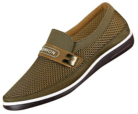 Slip On Sneaker Herren Freizeitschuhe Bootsschuhe Ohne Schnuersenkel Loafers Mesh Sportschuhe Rutschfeste Laufschuhe Turnschuhe Slippers Atmungsaktiv Mesh Walking Schuhe Männer Halbschuhe Gr.38-44