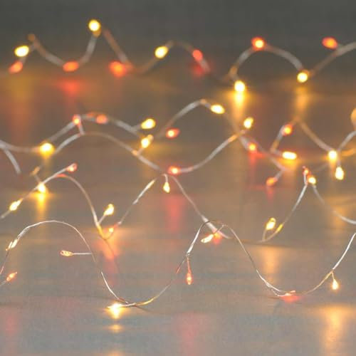 Festive 2m Multifunction Battery Cluster Fairy Lights 40 Red/Warm White LEDs