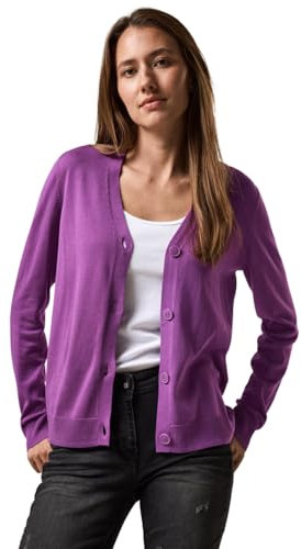 Cecil B253786 Cardigan a Maglia fine, Viola Ghiacciato, XL Donna