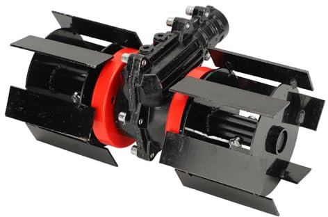 Asixxsix Ruota da Diserbo, Motozappa da Giardino a 9 Denti Testa della Ruota da Diserbo del Coltivatore del Motozappa, Ruota per Aratura Profonda in di Alluminio per Falciatrice da