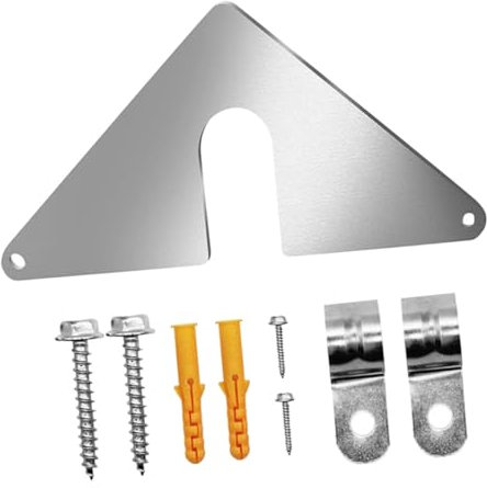 Uonlytech 1set Outdoor Faucet Mounting Plate Installation Spigot Mounting Bracket Construction Easy to Install Old Faucets Complete Screws and Expansion Tubes