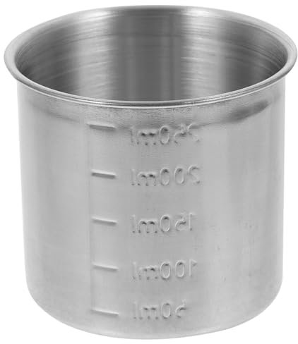 BCOATH 4pcs Stainless Steel Asian Rice Measuring Cup Portion Control Non-Stick for Cooking 2-in-1 Rice Spoon Storage Container