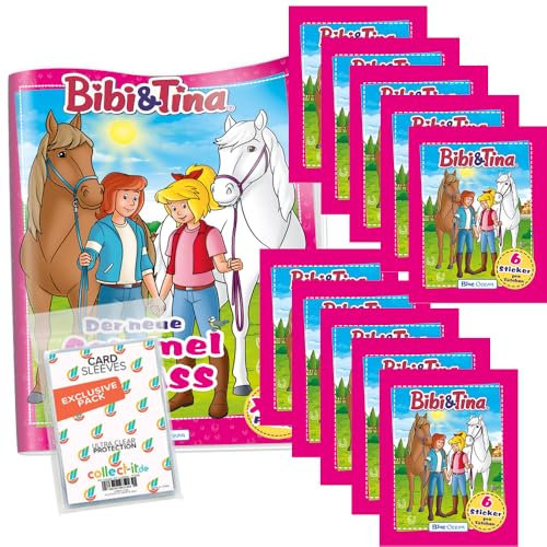 Bundle mit Bibi & Tina - 2024 - Sammelsticker - 1 Album + 10 Tüten + Exklusive Collect-it Hüllen