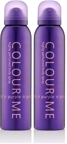 COLOUR ME Purple Perfume for Women. 150ml Body Spray, Luxury Fragrance - Womens Perfume, Long Lasting Fragrance for Women by Milton-Lloyd (Pack of 2)