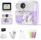 Instant Print Camera for Kids,1080P Kids Camera Christmas Birthday Gifts, Portable Toddler Camera Toys for 3 4 5 6 7 8 9 10 11 Year Old Girls Boys Purple