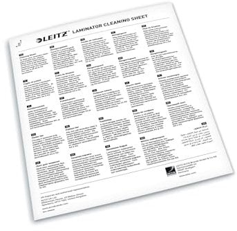 Leitz Premium A3/A4-Reinigungsblätter für Laminiergeräte - 5er-Pack, schützt vor Klebstoffablagerungen und Papierstaus, zur Wartung von Laminiermaschinen, 72550000