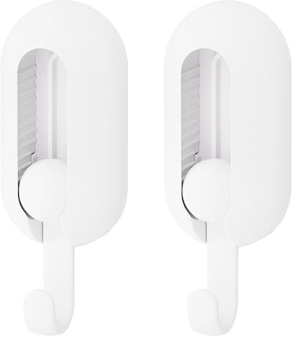 MAGICLULU Selbstklebende Wandhaken Ohne Bohren Für Badezimmer Und Schlafzimmer Kleiderhaken Zum Aufhängen Von Handtüchern Mänteln Und Schlüssel 9X3.6X2.3Cm 2 Stück