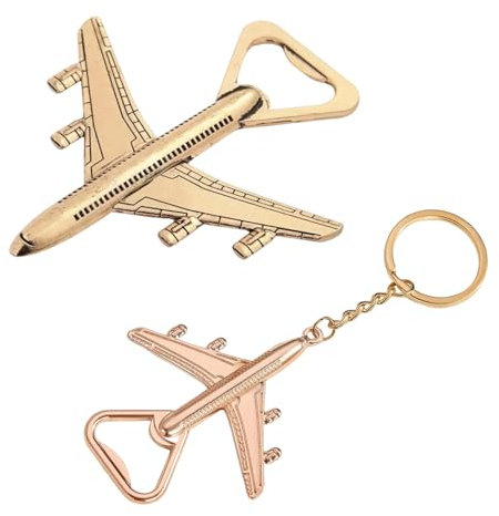 2 Stück Flaschenöffner Für Flugzeugmodelle, Flaschenöffner Aus Metall, Flaschenöffner Für Luft- Und Raumfahrtspielzeug, Geschenk Für Pilotenliebhaber, Kreativer Flaschenöffner