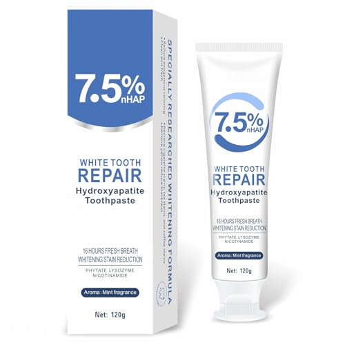 Fluoride Free Toothpaste Nano Hydroxyapatite, Protects Enamel, Strengthens and Whitens Teeth, Fresh Breath, Gentle Formula for Sensitive Teeth (1)