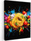 MuchoWow© Wandbilder 60x80 cm Schlafzimmer Home Deko Wohnung Bild Wohnzimmer Fotoleinwand Wand Bilder Leinwand Wall Decor Spaghetti - Graffiti - Farbe - Bunt - Essen - Modern
