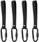 4 Stück Karabinerhaken D Form, Karabiner mit Schraubverschluss und Gurtband, Schraubkarabiner Multifunktionale für Schaukeln, Rucksäcke, Fahrräder und Autos